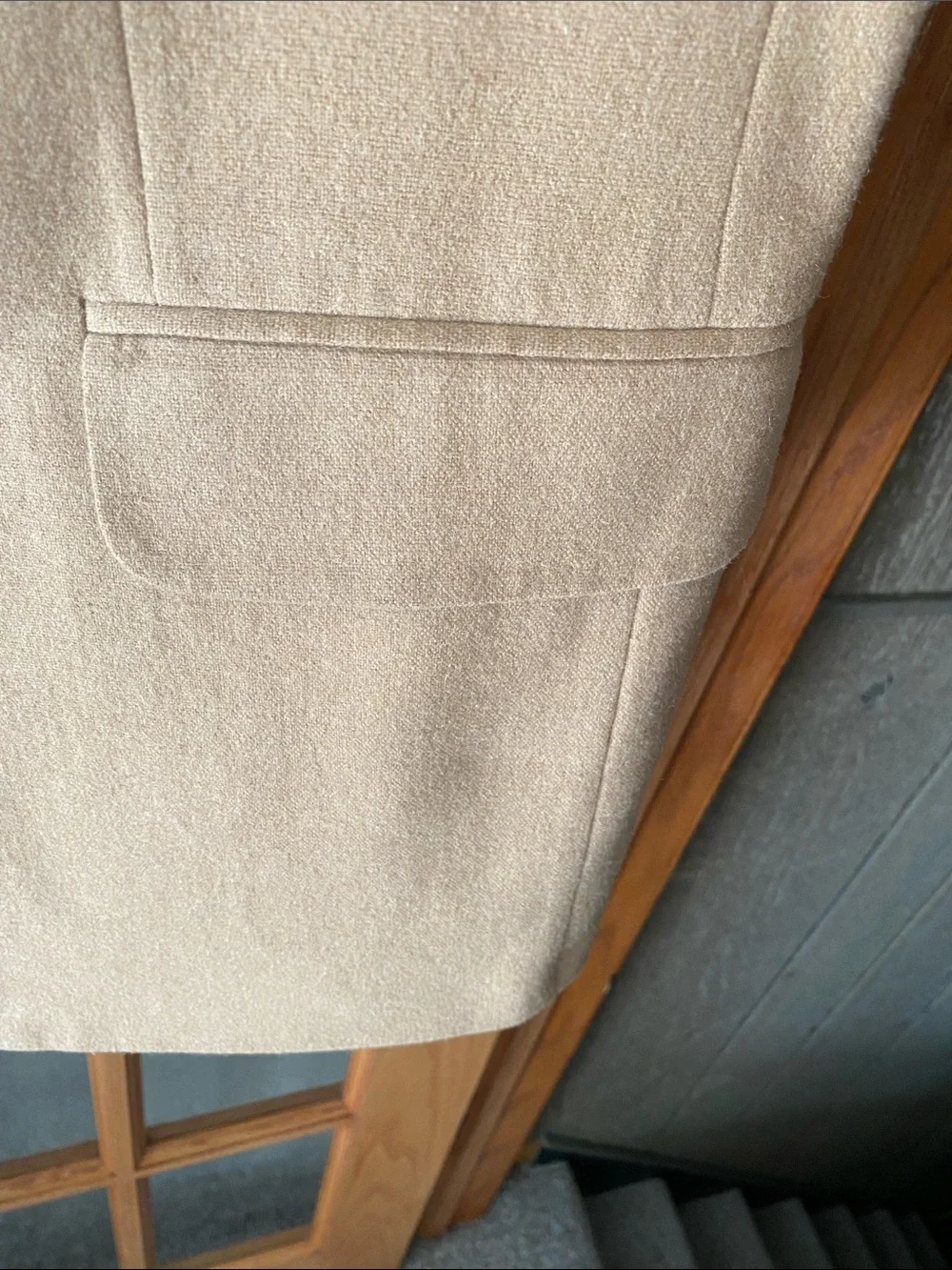 Oscar de la Renta Men’s 46L Long Camel Blazer Wool Cashmere Sport Coat